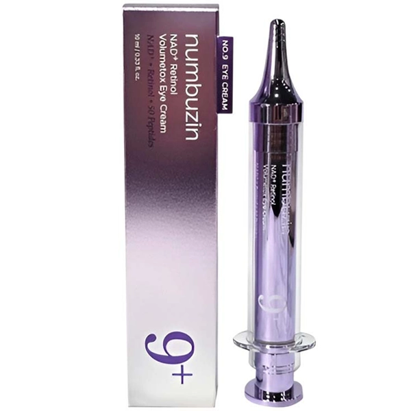 کرم دور چشم نامبوزین شماره 9 اصل مدل ولومتوکس ضد چین و چروک و لیفت کننده حاوی NAD و رتینول 10 میل | numbuzin Volumetox Eye Cream No 9 With NAD + Retinol + 50 Peptides 10 ml